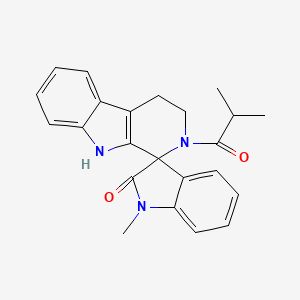2-isobutyryl-1'-methyl-2,3,4,9-tetrahydrospiro[beta-carboline-1,3'-indol]-2'(1'H)-one