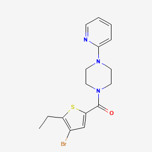 molecular formula C16H18BrN3OS B4840721 1-[(4-bromo-5-ethyl-2-thienyl)carbonyl]-4-(2-pyridinyl)piperazine 