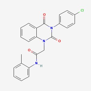 molecular formula C23H18ClN3O3 B4840753 2-[3-(4-chlorophenyl)-2,4-dioxo-3,4-dihydro-1(2H)-quinazolinyl]-N-(2-methylphenyl)acetamide 
