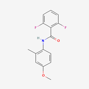 molecular formula C15H13F2NO2 B4840759 2,6-difluoro-N-(4-methoxy-2-methylphenyl)benzamide 