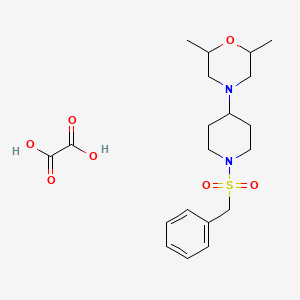 molecular formula C20H30N2O7S B4840761 4-[1-(benzylsulfonyl)-4-piperidinyl]-2,6-dimethylmorpholine oxalate 