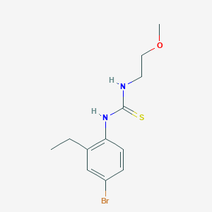 molecular formula C12H17BrN2OS B4840779 N-(4-bromo-2-ethylphenyl)-N'-(2-methoxyethyl)thiourea 