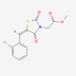 molecular formula C13H10ClNO4S B4840789 methyl [5-(2-chlorobenzylidene)-2,4-dioxo-1,3-thiazolidin-3-yl]acetate 