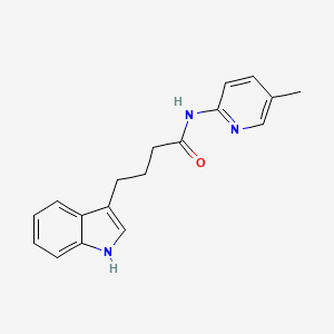 molecular formula C18H19N3O B4840801 4-(1H-indol-3-yl)-N-(5-methyl-2-pyridinyl)butanamide 