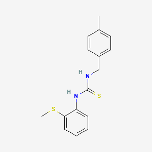 molecular formula C16H18N2S2 B4840809 N-(4-methylbenzyl)-N'-[2-(methylthio)phenyl]thiourea 