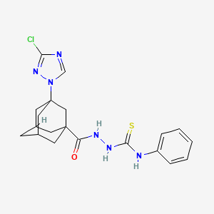 molecular formula C20H23ClN6OS B4840816 2-{[3-(3-chloro-1H-1,2,4-triazol-1-yl)-1-adamantyl]carbonyl}-N-phenylhydrazinecarbothioamide 
