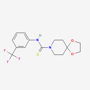 molecular formula C15H17F3N2O2S B4840833 N-[3-(trifluoromethyl)phenyl]-1,4-dioxa-8-azaspiro[4.5]decane-8-carbothioamide 
