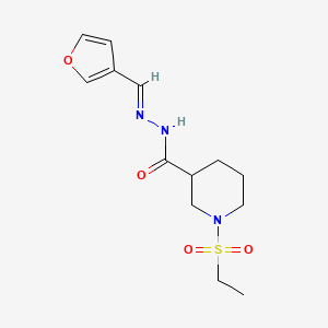 molecular formula C13H19N3O4S B4840850 1-(ethylsulfonyl)-N'-(3-furylmethylene)-3-piperidinecarbohydrazide 