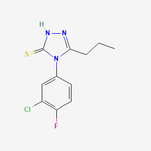 molecular formula C11H11ClFN3S B4840861 4-(3-chloro-4-fluorophenyl)-5-propyl-4H-1,2,4-triazole-3-thiol 