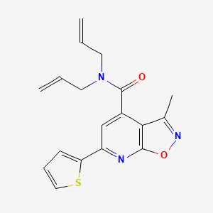 molecular formula C18H17N3O2S B4840874 N,N-diallyl-3-methyl-6-(2-thienyl)isoxazolo[5,4-b]pyridine-4-carboxamide 