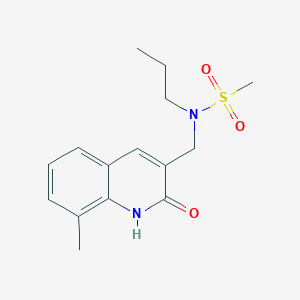 molecular formula C15H20N2O3S B4840895 N-[(2-hydroxy-8-methyl-3-quinolinyl)methyl]-N-propylmethanesulfonamide 