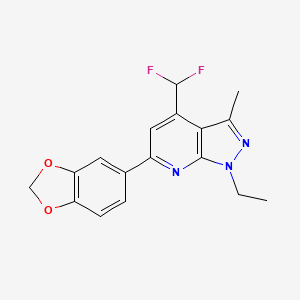 molecular formula C17H15F2N3O2 B4840900 6-(1,3-benzodioxol-5-yl)-4-(difluoromethyl)-1-ethyl-3-methyl-1H-pyrazolo[3,4-b]pyridine 