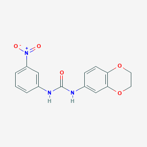 molecular formula C15H13N3O5 B4840903 N-(2,3-dihydro-1,4-benzodioxin-6-yl)-N'-(3-nitrophenyl)urea 