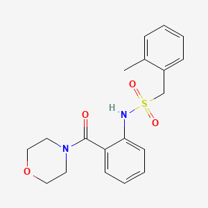 molecular formula C19H22N2O4S B4840966 1-(2-methylphenyl)-N-[2-(4-morpholinylcarbonyl)phenyl]methanesulfonamide 