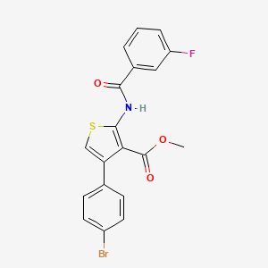 molecular formula C19H13BrFNO3S B4840977 methyl 4-(4-bromophenyl)-2-[(3-fluorobenzoyl)amino]-3-thiophenecarboxylate 