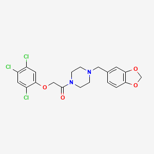molecular formula C20H19Cl3N2O4 B4840985 1-(1,3-benzodioxol-5-ylmethyl)-4-[(2,4,5-trichlorophenoxy)acetyl]piperazine 