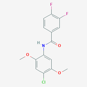 molecular formula C15H12ClF2NO3 B4840990 N-(4-chloro-2,5-dimethoxyphenyl)-3,4-difluorobenzamide 