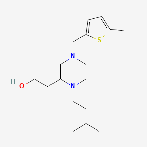 molecular formula C17H30N2OS B4841065 2-{1-(3-methylbutyl)-4-[(5-methyl-2-thienyl)methyl]-2-piperazinyl}ethanol 