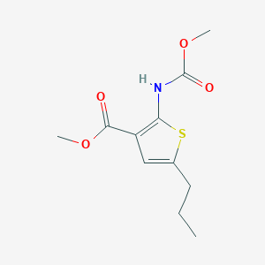 molecular formula C11H15NO4S B4841085 methyl 2-[(methoxycarbonyl)amino]-5-propyl-3-thiophenecarboxylate 