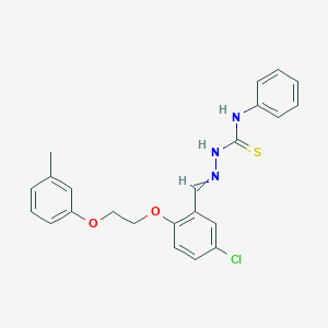 molecular formula C23H22ClN3O2S B4841088 5-chloro-2-[2-(3-methylphenoxy)ethoxy]benzaldehyde N-phenylthiosemicarbazone 