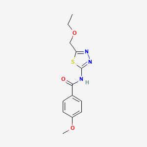 molecular formula C13H15N3O3S B4841120 N-[5-(ethoxymethyl)-1,3,4-thiadiazol-2-yl]-4-methoxybenzamide 