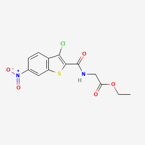 molecular formula C13H11ClN2O5S B4841123 ethyl N-[(3-chloro-6-nitro-1-benzothien-2-yl)carbonyl]glycinate 