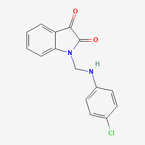 molecular formula C15H11ClN2O2 B4841124 1-{[(4-chlorophenyl)amino]methyl}-1H-indole-2,3-dione 