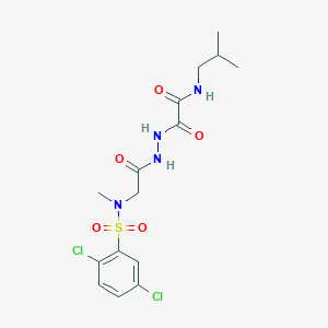 molecular formula C15H20Cl2N4O5S B4841139 2-(2-{[[(2,5-dichlorophenyl)sulfonyl](methyl)amino]acetyl}hydrazino)-N-isobutyl-2-oxoacetamide 