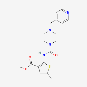 molecular formula C18H22N4O3S B4841146 methyl 5-methyl-2-({[4-(4-pyridinylmethyl)-1-piperazinyl]carbonyl}amino)-3-thiophenecarboxylate 