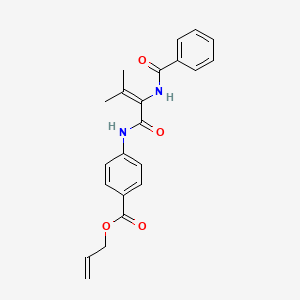 molecular formula C22H22N2O4 B4841183 allyl 4-{[2-(benzoylamino)-3-methyl-2-butenoyl]amino}benzoate 