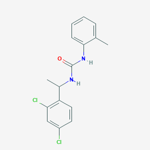 molecular formula C16H16Cl2N2O B4841218 N-[1-(2,4-dichlorophenyl)ethyl]-N'-(2-methylphenyl)urea 