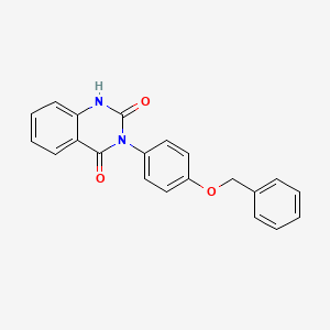 molecular formula C21H16N2O3 B4841224 3-[4-(benzyloxy)phenyl]-2,4(1H,3H)-quinazolinedione 