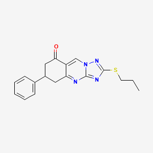 molecular formula C18H18N4OS B4841250 6-phenyl-2-(propylthio)-6,7-dihydro[1,2,4]triazolo[5,1-b]quinazolin-8(5H)-one 