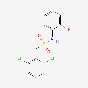 molecular formula C13H10Cl2FNO2S B4841257 1-(2,6-dichlorophenyl)-N-(2-fluorophenyl)methanesulfonamide 