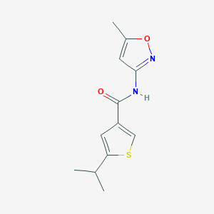 molecular formula C12H14N2O2S B4841264 5-isopropyl-N-(5-methyl-3-isoxazolyl)-3-thiophenecarboxamide 