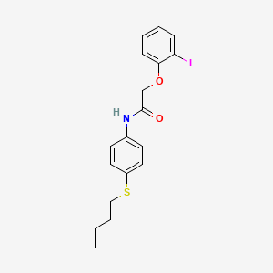 molecular formula C18H20INO2S B4841267 N-[4-(butylthio)phenyl]-2-(2-iodophenoxy)acetamide 
