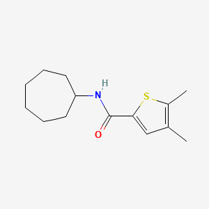 molecular formula C14H21NOS B4841272 N-cycloheptyl-4,5-dimethyl-2-thiophenecarboxamide 