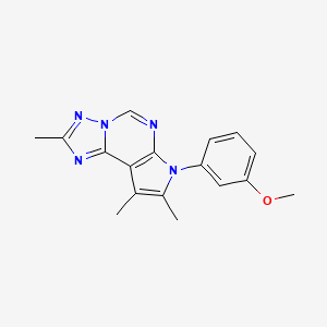 molecular formula C17H17N5O B4841278 7-(3-methoxyphenyl)-2,8,9-trimethyl-7H-pyrrolo[3,2-e][1,2,4]triazolo[1,5-c]pyrimidine 