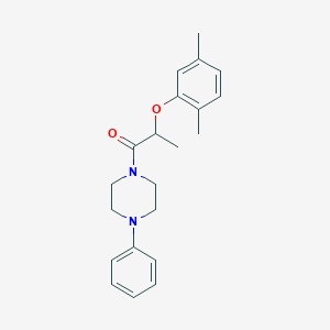 molecular formula C21H26N2O2 B4841299 1-[2-(2,5-dimethylphenoxy)propanoyl]-4-phenylpiperazine 