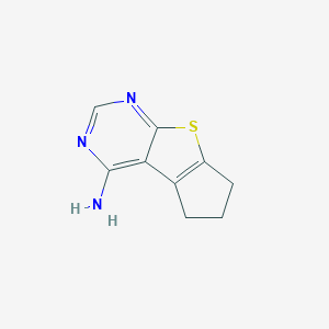 molecular formula C9H9N3S B484130 6,7-dihydro-5H-cyclopenta[4,5]thieno[2,3-d]pyrimidin-4-amine CAS No. 199277-87-7