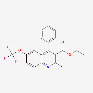 molecular formula C20H16F3NO3 B4841311 ethyl 2-methyl-4-phenyl-6-(trifluoromethoxy)-3-quinolinecarboxylate 