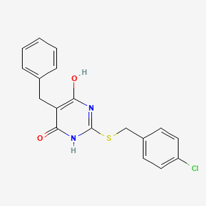 molecular formula C18H15ClN2O2S B4841326 5-benzyl-2-[(4-chlorobenzyl)thio]-6-hydroxy-4(3H)-pyrimidinone 