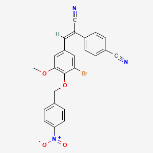 molecular formula C24H16BrN3O4 B4841362 4-(2-{3-bromo-5-methoxy-4-[(4-nitrobenzyl)oxy]phenyl}-1-cyanovinyl)benzonitrile 