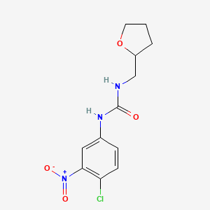 molecular formula C12H14ClN3O4 B4841370 N-(4-chloro-3-nitrophenyl)-N'-(tetrahydro-2-furanylmethyl)urea 