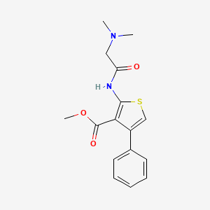 molecular formula C16H18N2O3S B4841380 methyl 2-[(N,N-dimethylglycyl)amino]-4-phenyl-3-thiophenecarboxylate 