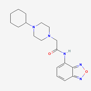 molecular formula C18H25N5O2 B4841417 N-2,1,3-benzoxadiazol-4-yl-2-(4-cyclohexyl-1-piperazinyl)acetamide 