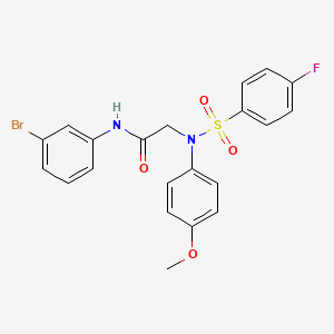 molecular formula C21H18BrFN2O4S B4841429 N~1~-(3-bromophenyl)-N~2~-[(4-fluorophenyl)sulfonyl]-N~2~-(4-methoxyphenyl)glycinamide 