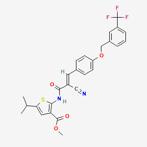 molecular formula C27H23F3N2O4S B4841434 methyl 2-{[2-cyano-3-(4-{[3-(trifluoromethyl)benzyl]oxy}phenyl)acryloyl]amino}-5-isopropyl-3-thiophenecarboxylate 