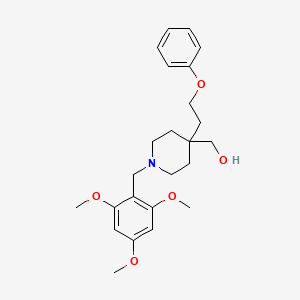 molecular formula C24H33NO5 B4841447 [4-(2-phenoxyethyl)-1-(2,4,6-trimethoxybenzyl)-4-piperidinyl]methanol 