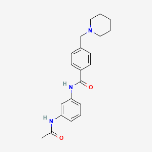 molecular formula C21H25N3O2 B4841468 N-[3-(acetylamino)phenyl]-4-(1-piperidinylmethyl)benzamide 